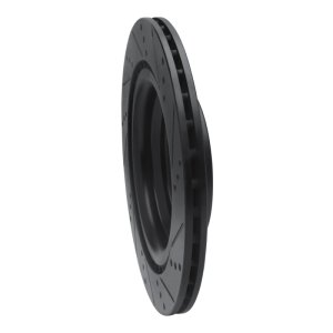 Mercedes-Benz GL350 Brake Rotor (1) - Rear Left - R1 Concepts - Drilled & Slotted - Black - `13-`19